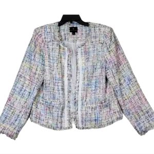 Worthington Women's Open Front Jacket Small Tall Multicolor Size XL